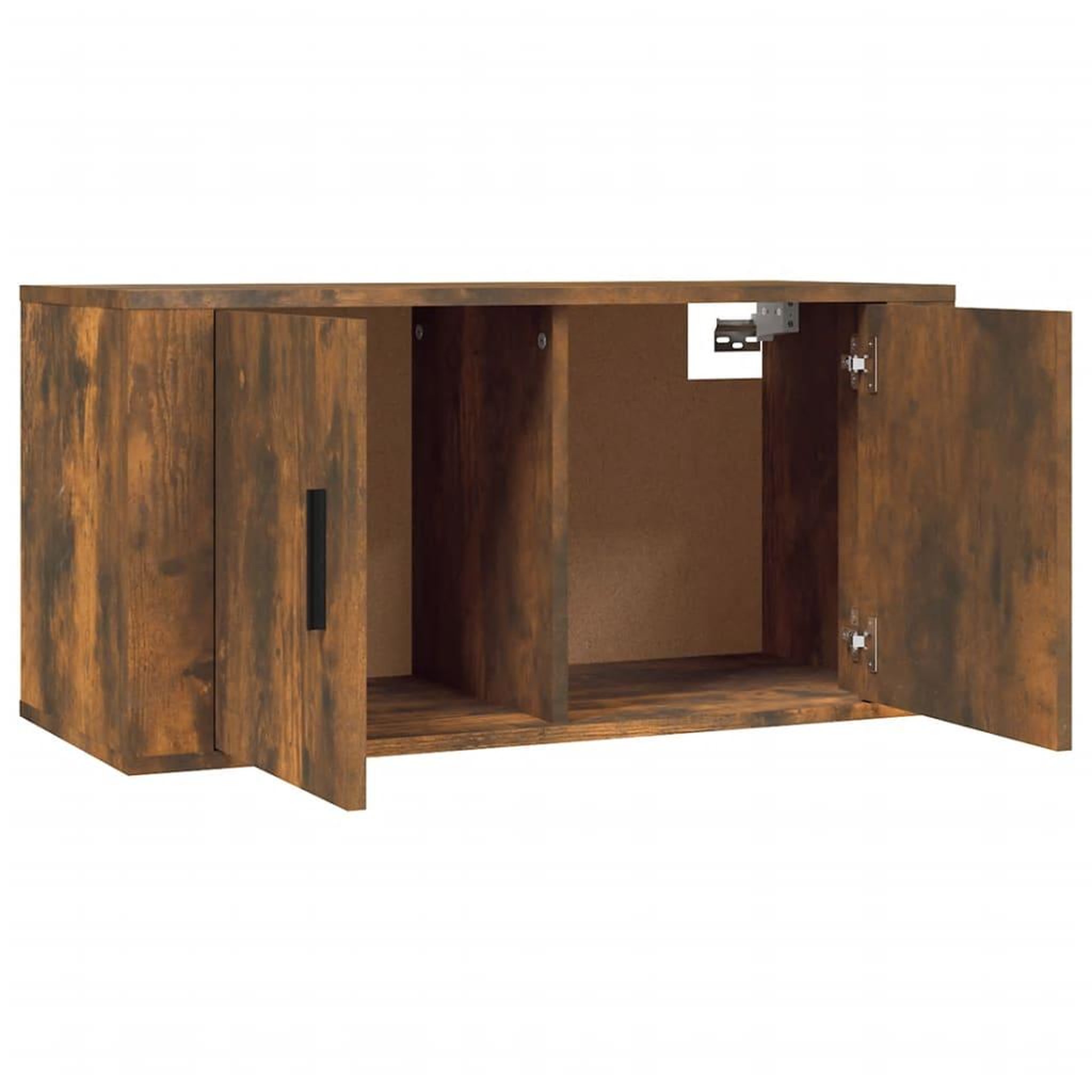 Voir la diapositive 5 : VIDAXL Meubles TV muraux 2 pcs chene fume 80x34,5x40 cm