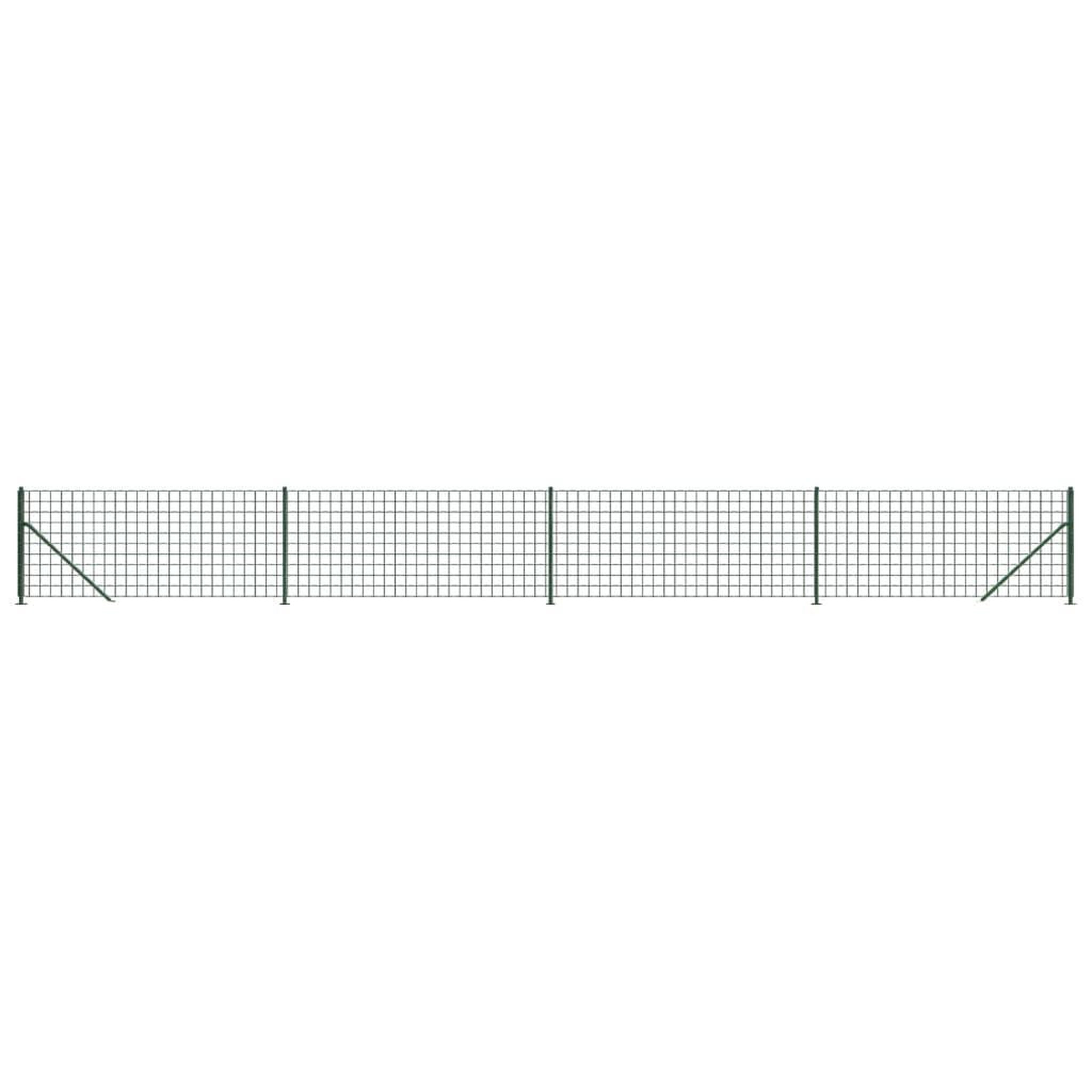 Voir la diapositive 2 : VIDAXL Cloture en treillis metallique avec bride vert 1,1x10 m