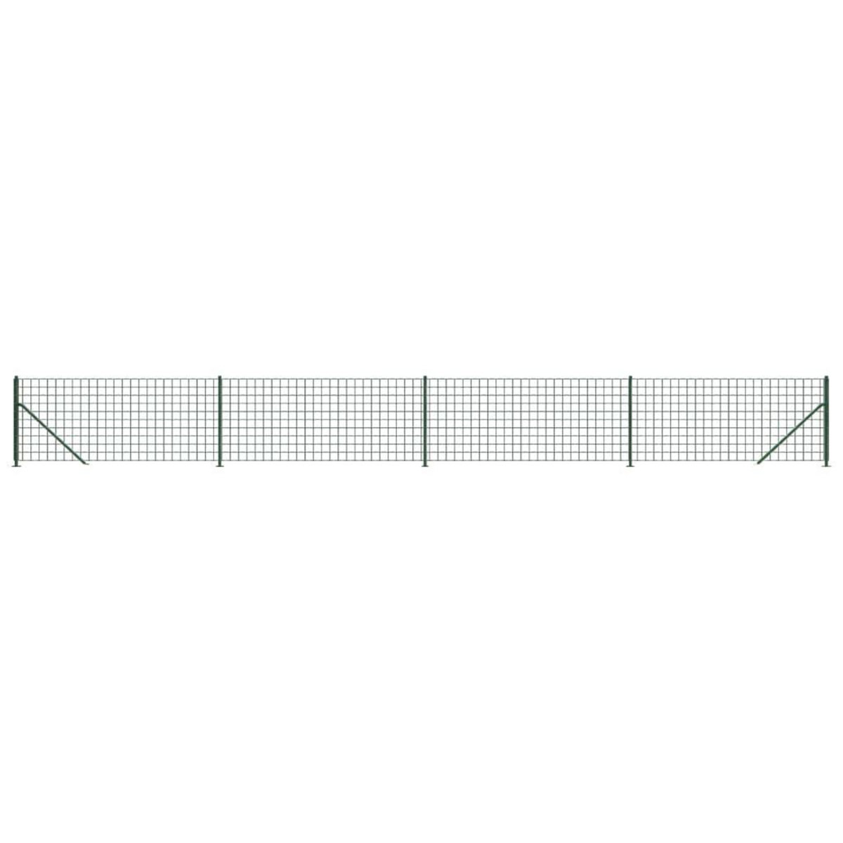VIDAXL Cloture en treillis metallique avec bride vert 1,1x10 m