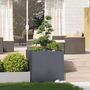 Voir la diapositive 3 : VIDAXL Jardiniere anthracite 80x80x80 cm acier