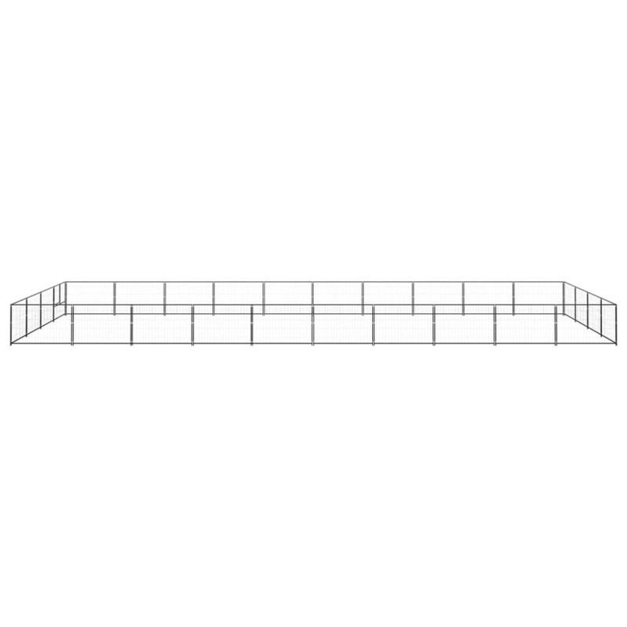 Voir la diapositive 2 : VIDAXL Chenil Noir 40 m² Acier