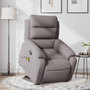 Voir la diapositive 1 : VIDAXL Fauteuil inclinable de massage Taupe Tissu