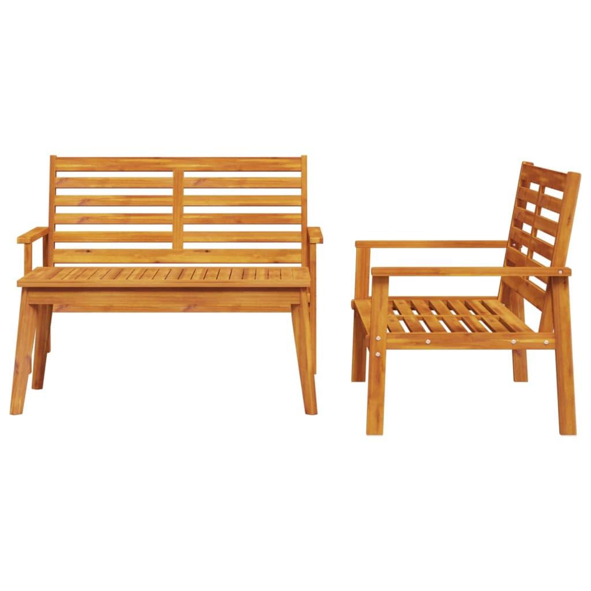 Voir la diapositive 3 : VIDAXL Ensemble de salon de jardin 3 pcs bois d'acacia solide