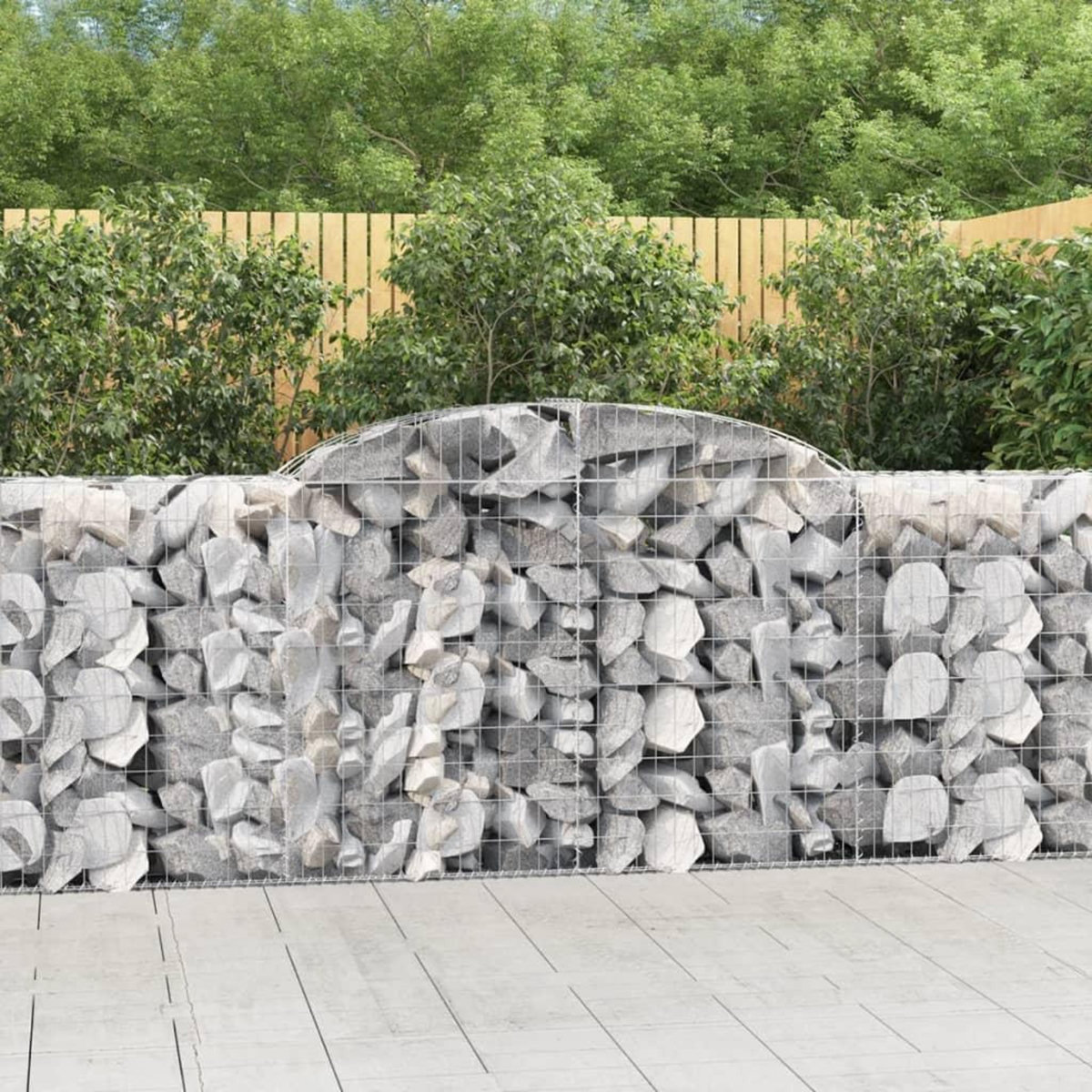 VIDAXL Paniers a gabions arques 20 pcs 300x50x100/120 cm fer galvanise