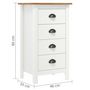 Voir la diapositive 6 : VIDAXL Buffet Hill Blanc 46x35x80 cm Bois de pin solide