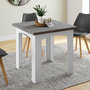 Voir la diapositive 4 : ID MARKET Table à manger extensible rectangle DONA 4-8 personnes plateau effet béton 80-160 cm