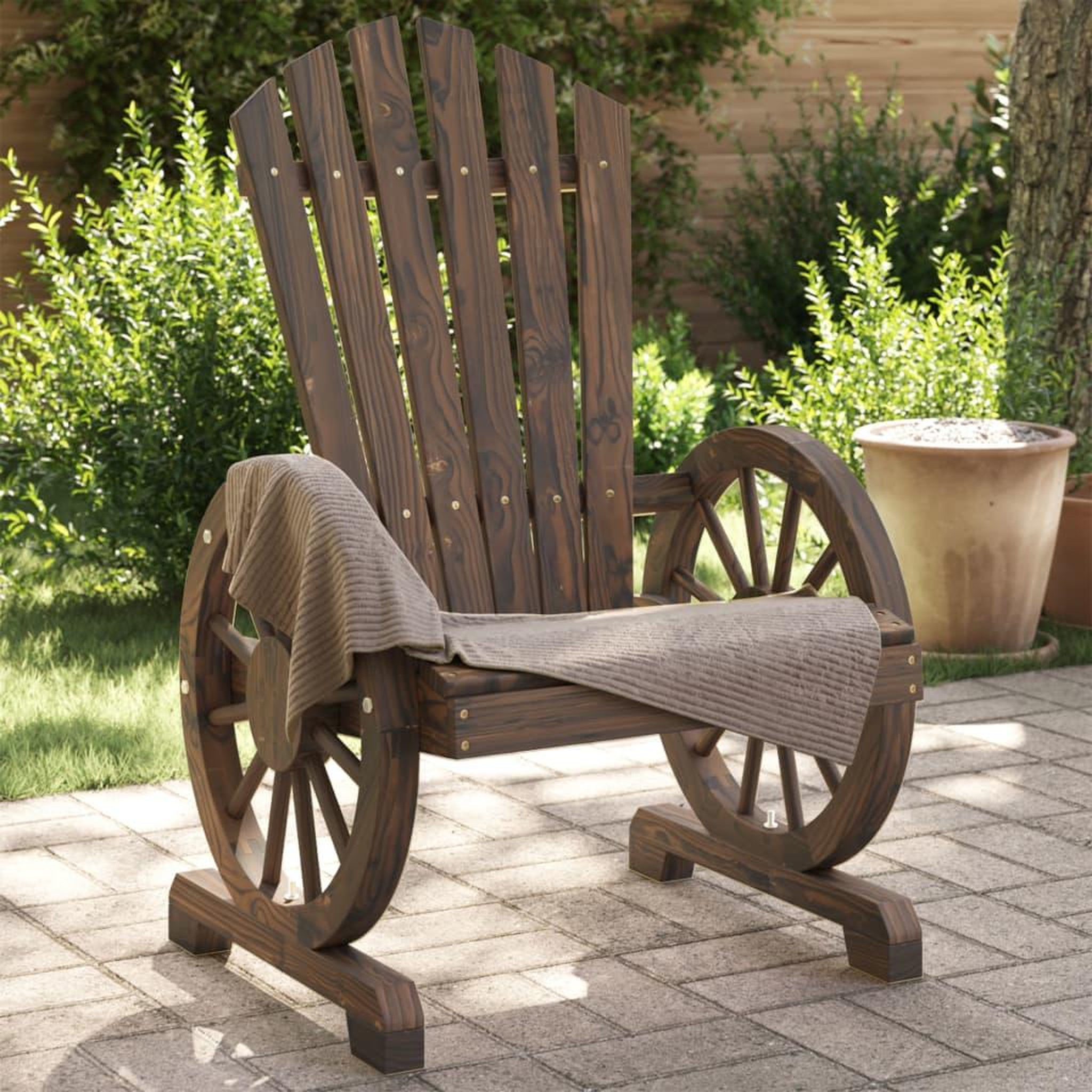 VIDAXL Chaises de jardin Adirondack lot de 2 bois de sapin massif