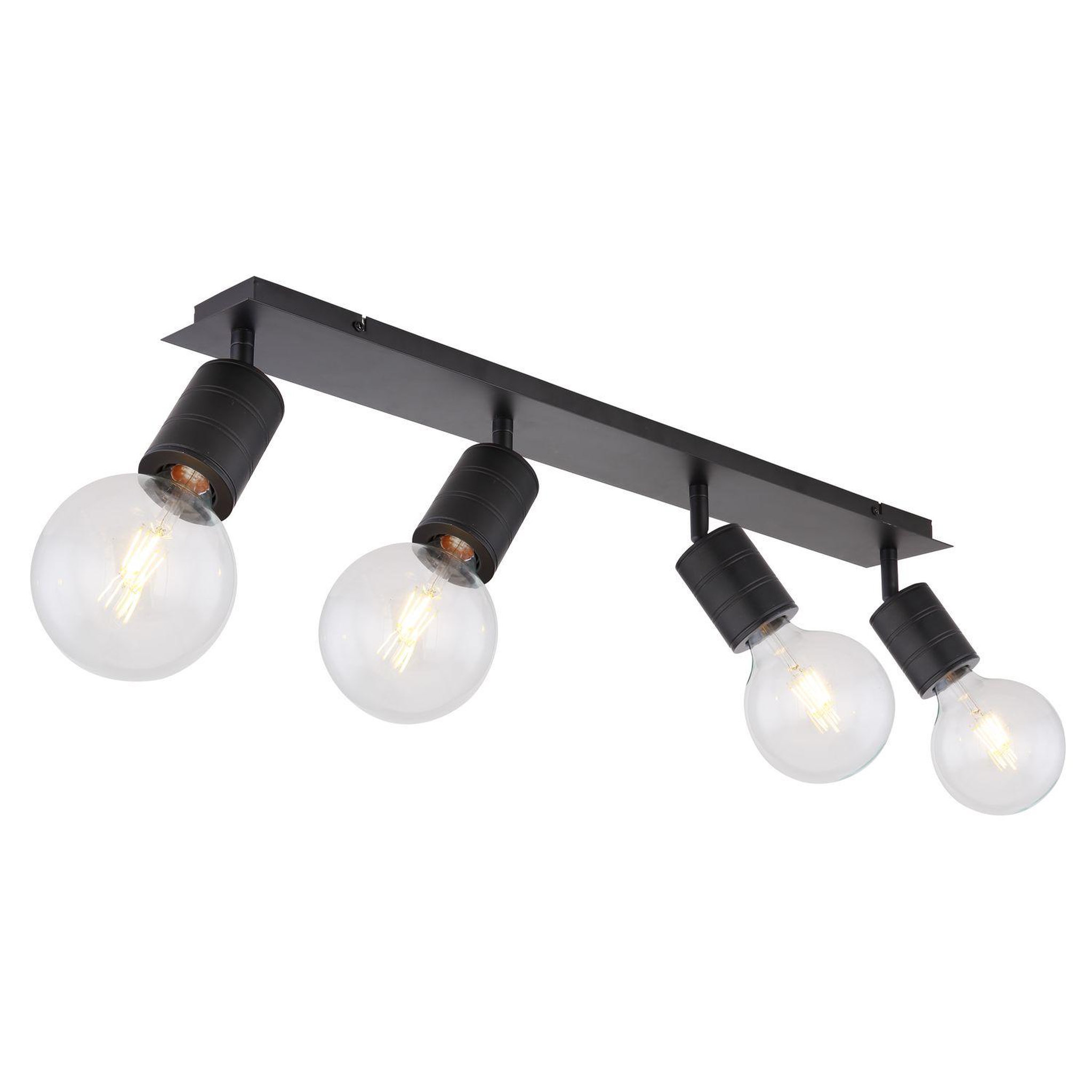 GLOBO Spot plafonnier design métal hermine - 4 ampoules - noir