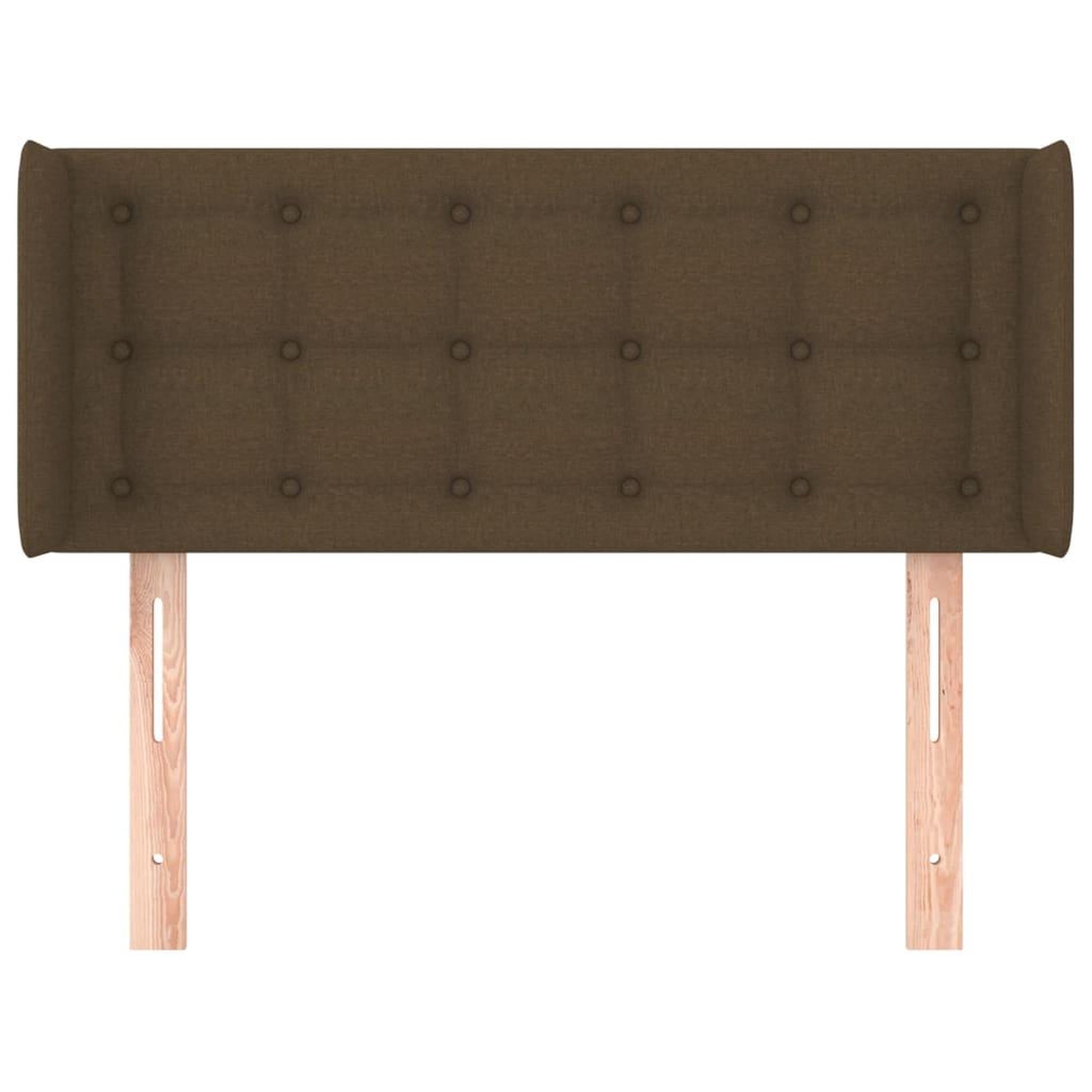 Voir la diapositive 3 : VIDAXL Tete de lit avec oreilles Marron Fonce 103x16x78/88 cm Tissu