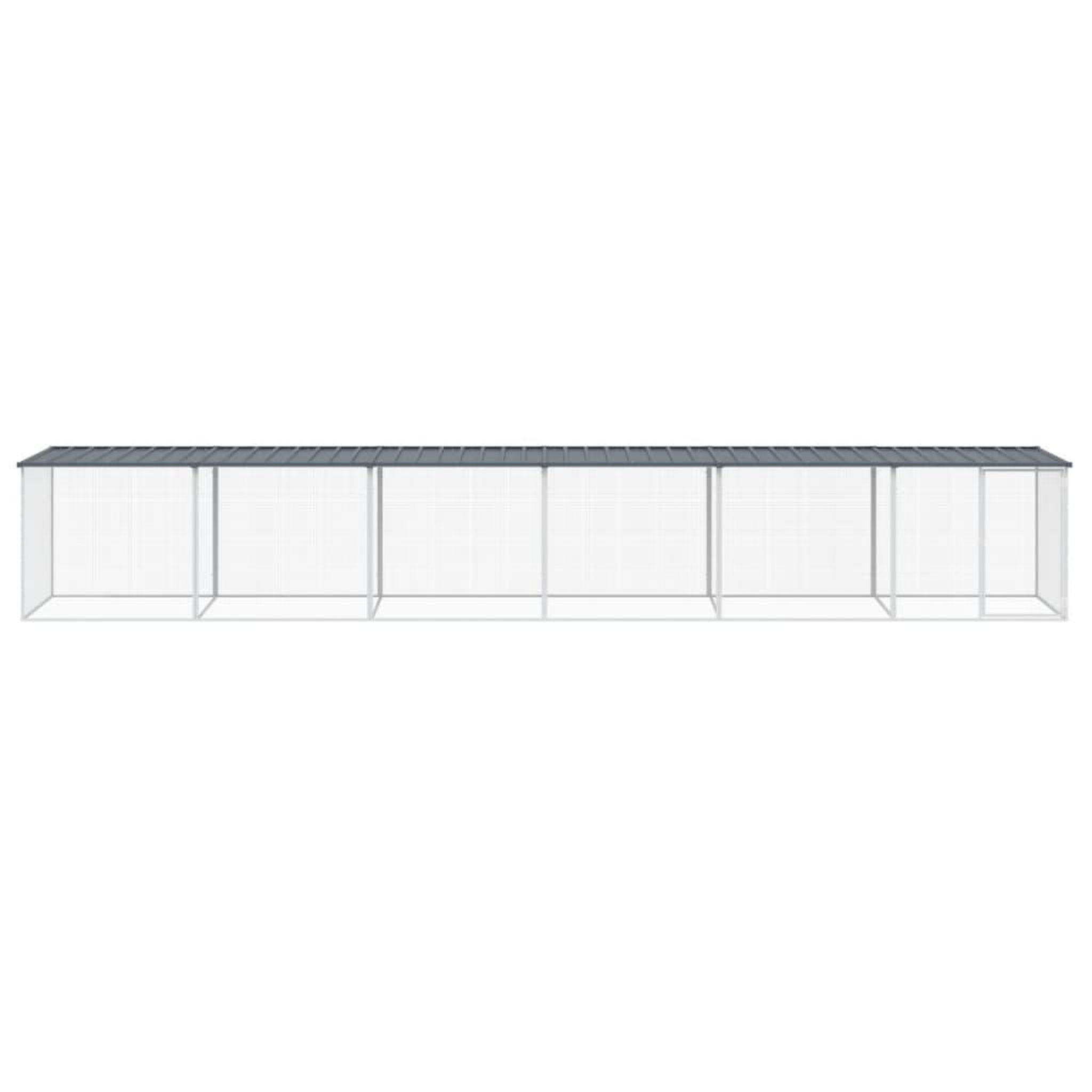 Voir la diapositive 3 : VIDAXL Poulailler avec toit anthracite 603x98x90 cm acier galvanise
