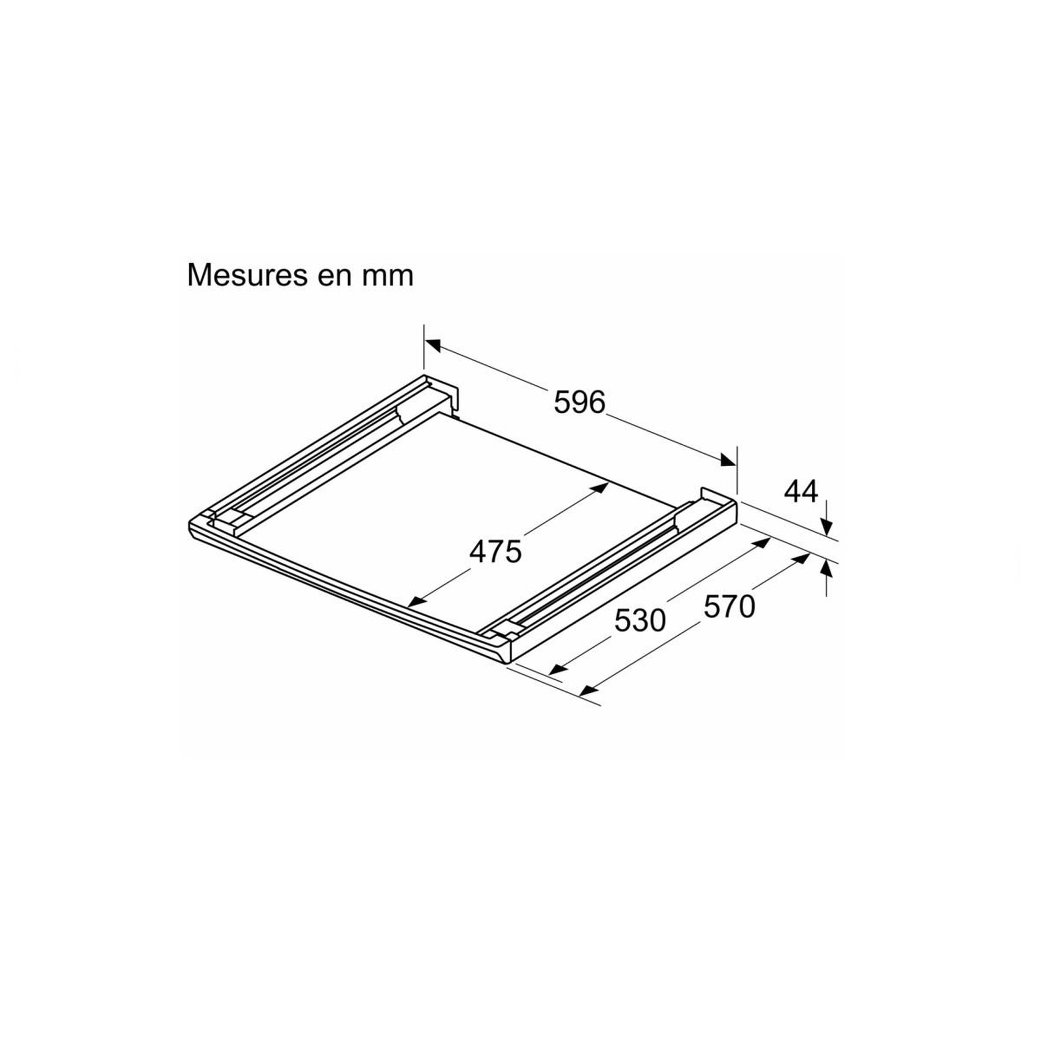 Voir la diapositive 2 : Siemens Kit de superposition avec tablette blanc - wz27500