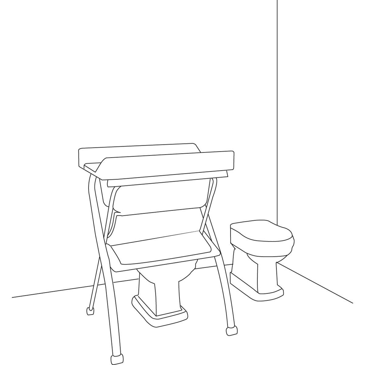 BREVI Table à langer pliante Lindo