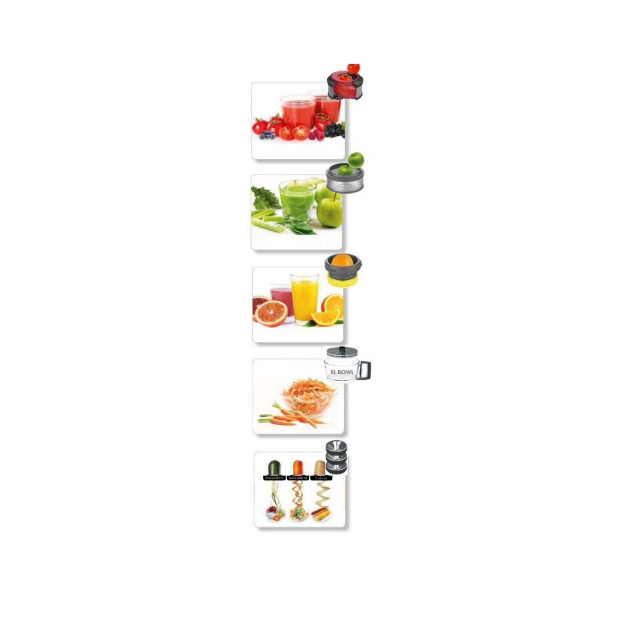 Voir la diapositive 4 : MAGIMIX Centrifugeuse 450w inox/noir - 18093f