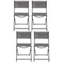 Voir la diapositive 1 : TOILINUX Lot de 4 Chaises pliantes d'extérieur Elba