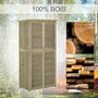 Voir la diapositive 5 : OUTSUNNY Armoire de jardin abri jardin remise pour outils sur pied dim. 79L x 42l x 160H cm 2 étagères portes persiennes toit bitumé étanche bois pin autoclave gris