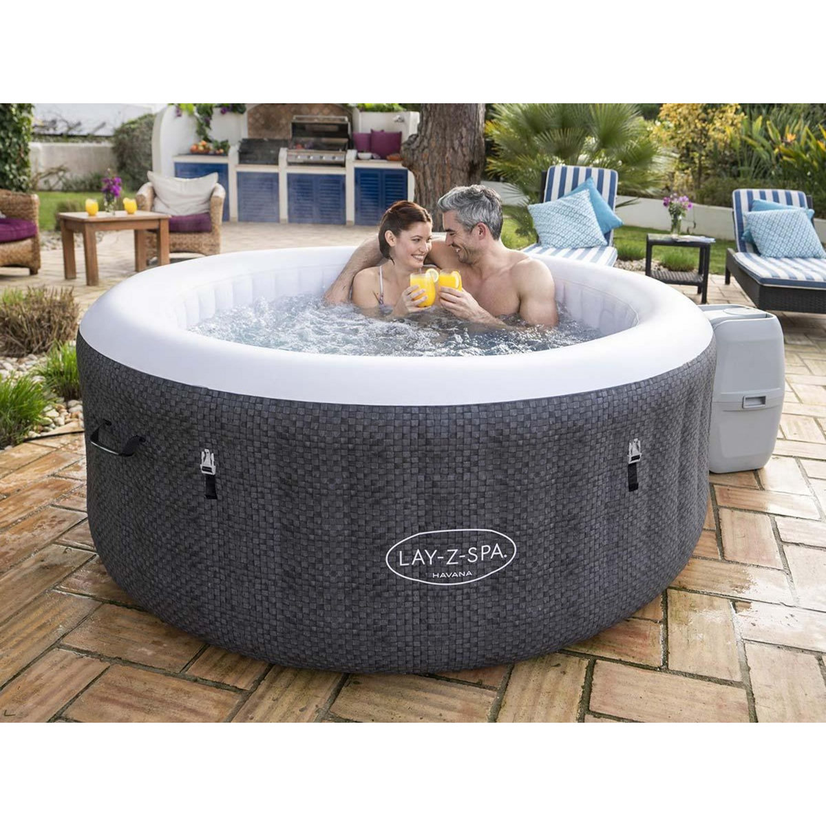 BESTWAY Spa gonflable Lay-Z-Spa Havana rond Airjet 2/4 places - Bestway