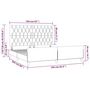 Voir la diapositive 6 : VIDAXL Cadre de lit sans matelas gris fonce 160x200 cm tissu