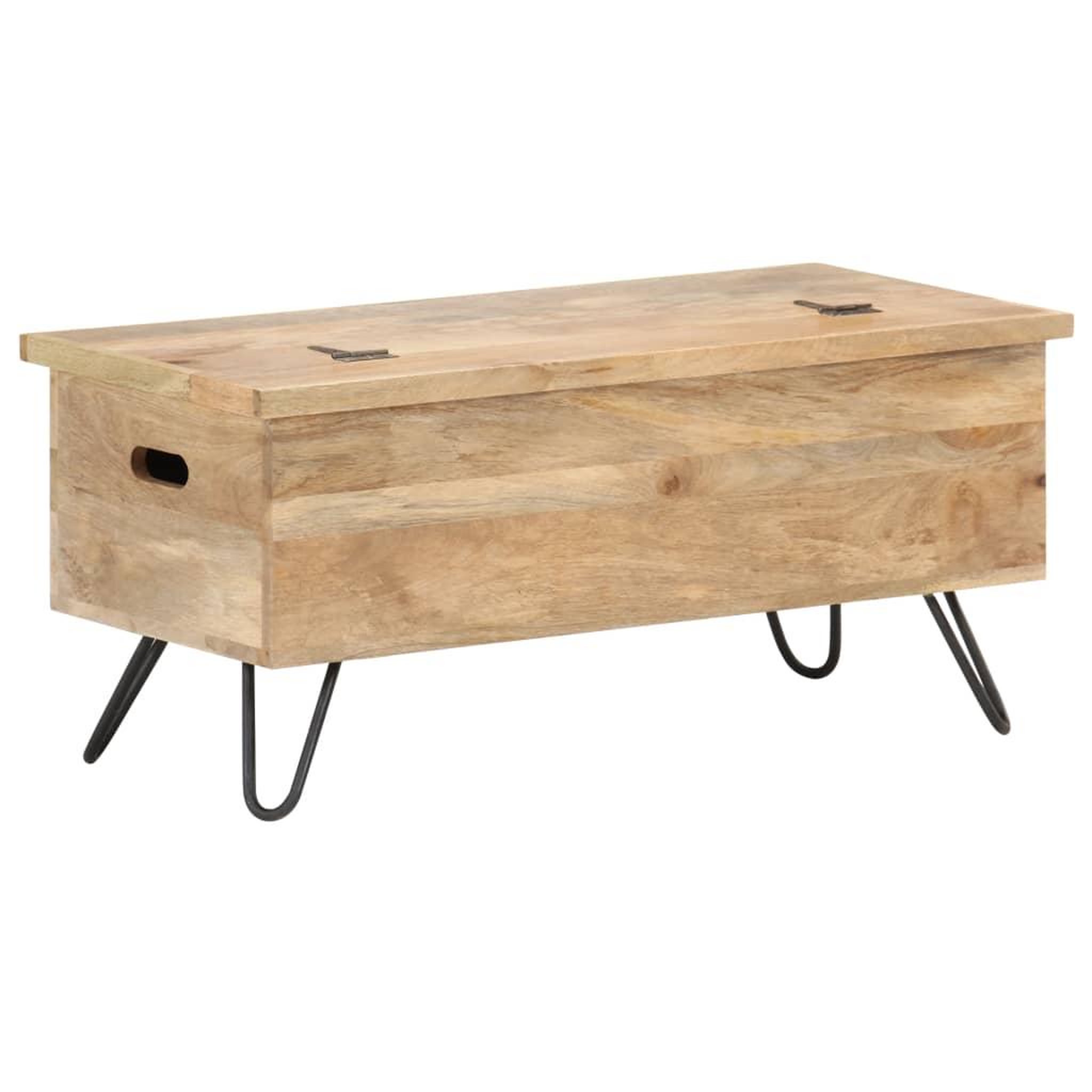 Voir la diapositive 5 : VIDAXL Coffre 90x40x45 cm Bois solide de manguier