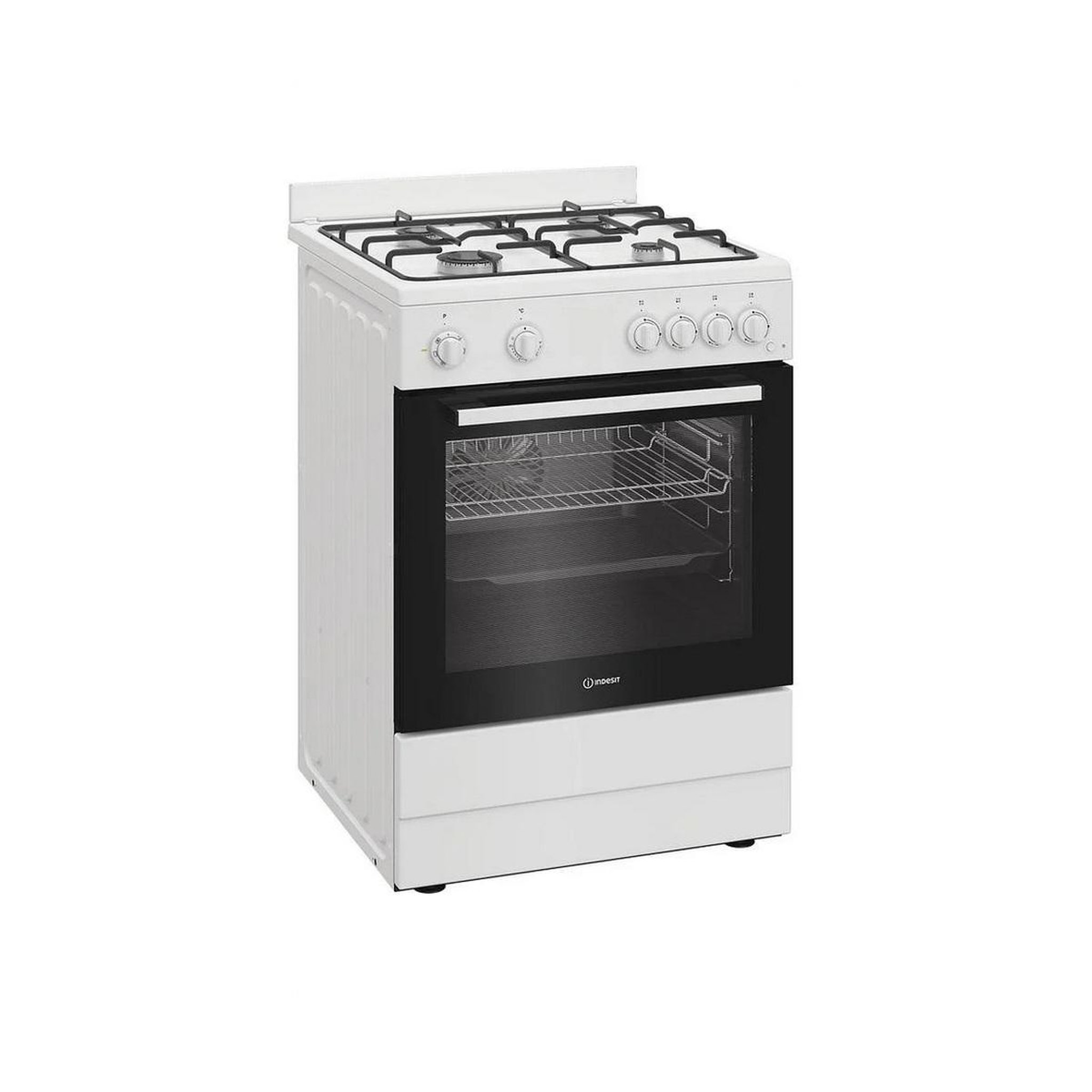 Voir la diapositive 3 : Indesit Cuisinière gaz 72l 4 feux blanc - I6G5KCW