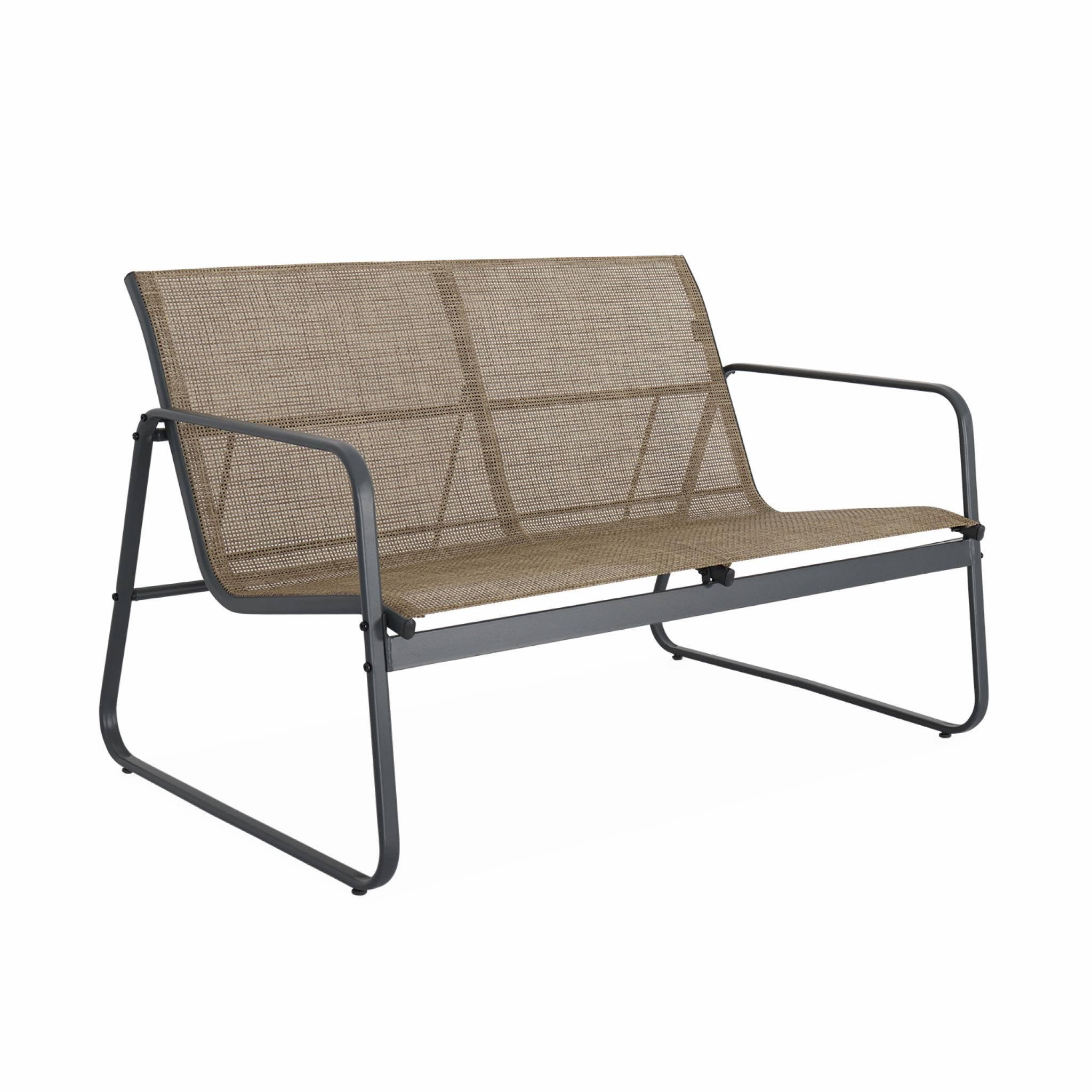 Voir la diapositive 4 : SWEEEK Salon de jardin en métal  et textilène pour 4 personnes, design