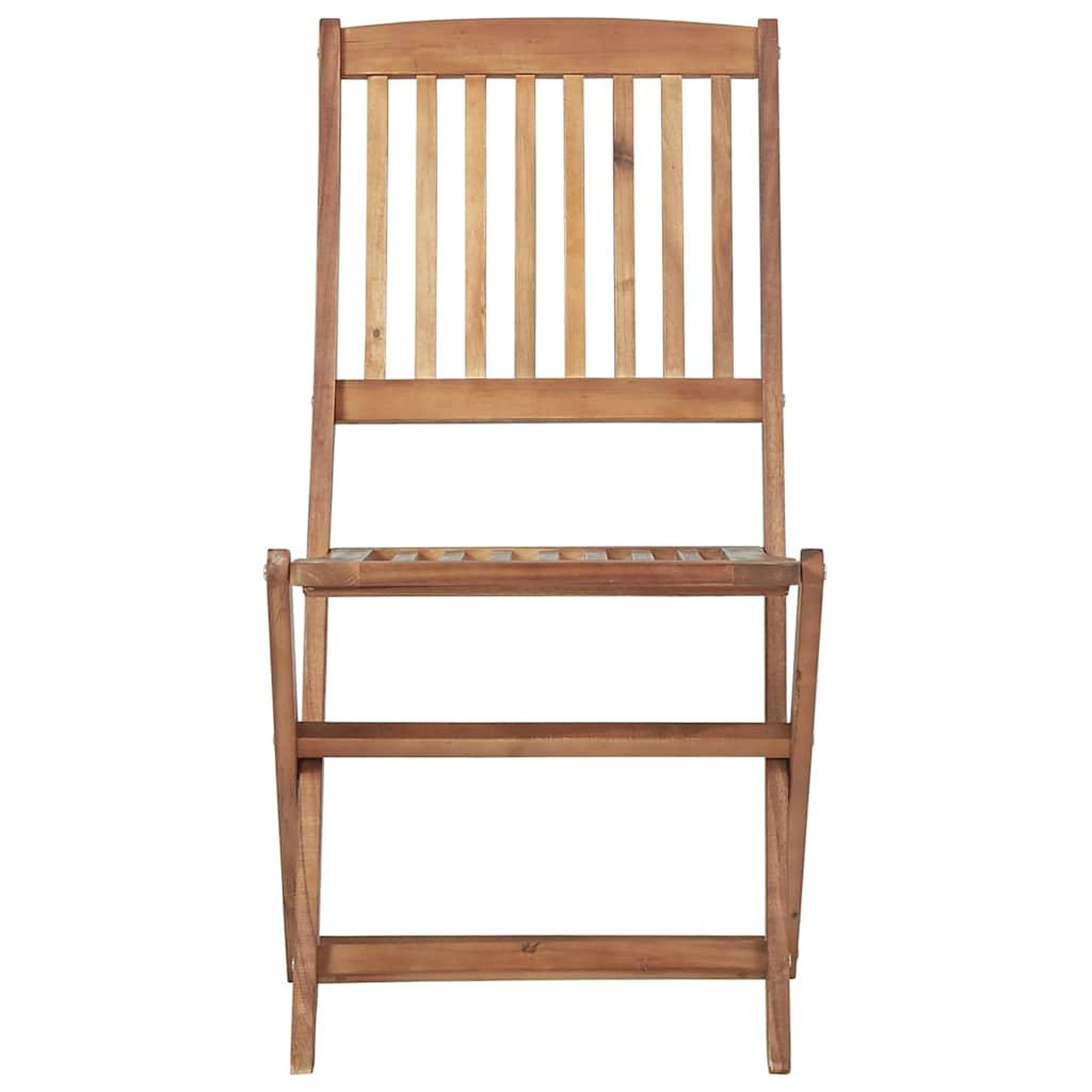 Voir la diapositive 5 : VIDAXL Chaises pliables de jardin lot de 8 avec coussins Bois d'acacia