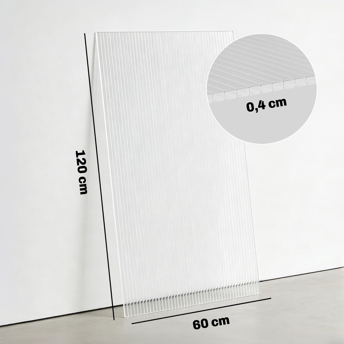 OUTSUNNY Lot de 10 panneaux polycarbonate alvéolaire 4 mm transparent dim. 120L x 60l cm