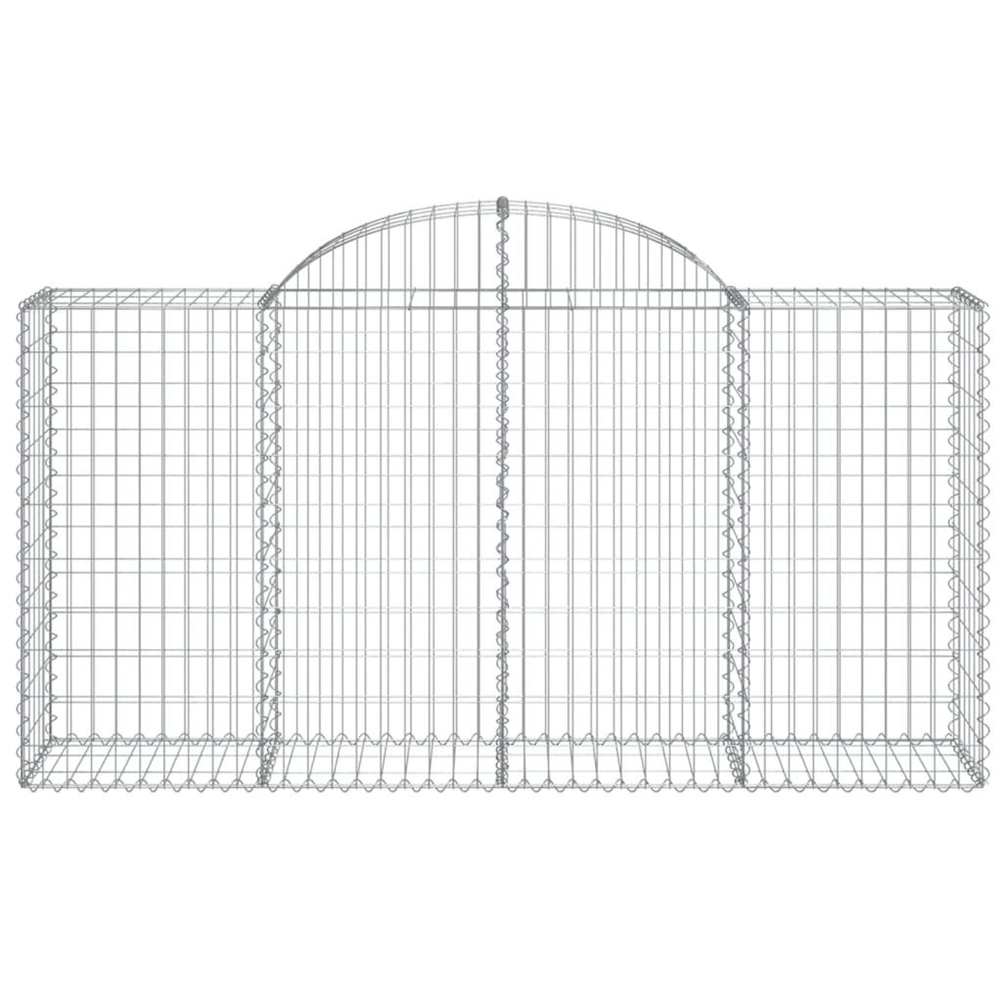 Voir la diapositive 4 : VIDAXL Paniers a gabions arques 9 pcs 200x50x100/120 cm fer galvanise