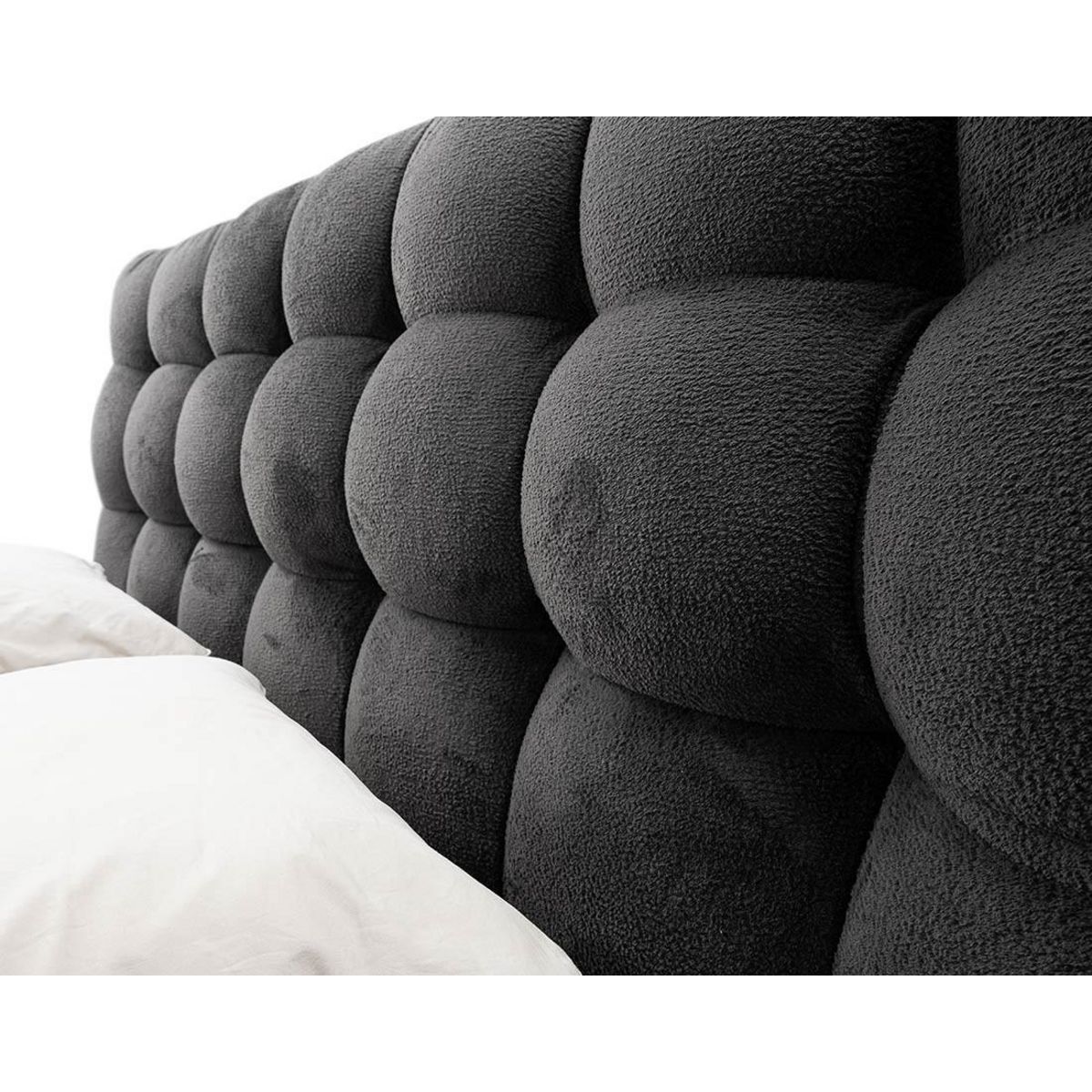 LISA DESIGN Sohan - lit coffre - 180x200 - en tissu bouclette - sommier inclus