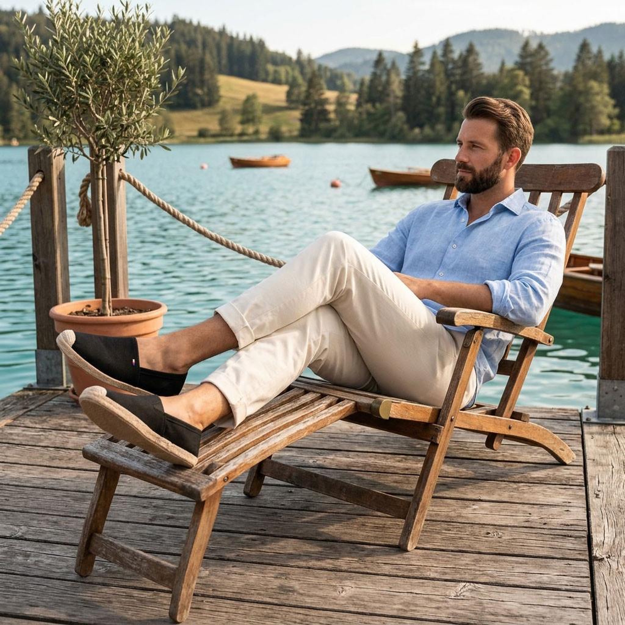 Voir la diapositive 5 : OZABI OZABI Espadrilles homme élégantes été slip-on style chic décontracté