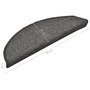 Voir la diapositive 6 : VIDAXL Tapis de marches d'escalier 15 pcs Gris fonce 56x17x3 cm