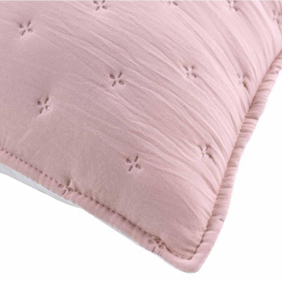 Paris Prix Housse de Coussin  Mellow  40x40cm Rose & Blanc