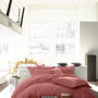 Voir la diapositive 1 : BATON ROUGE Housse de couette 100% percale de coton lavé 80fils/cm² - finition bouteille 40cm - vieux rose