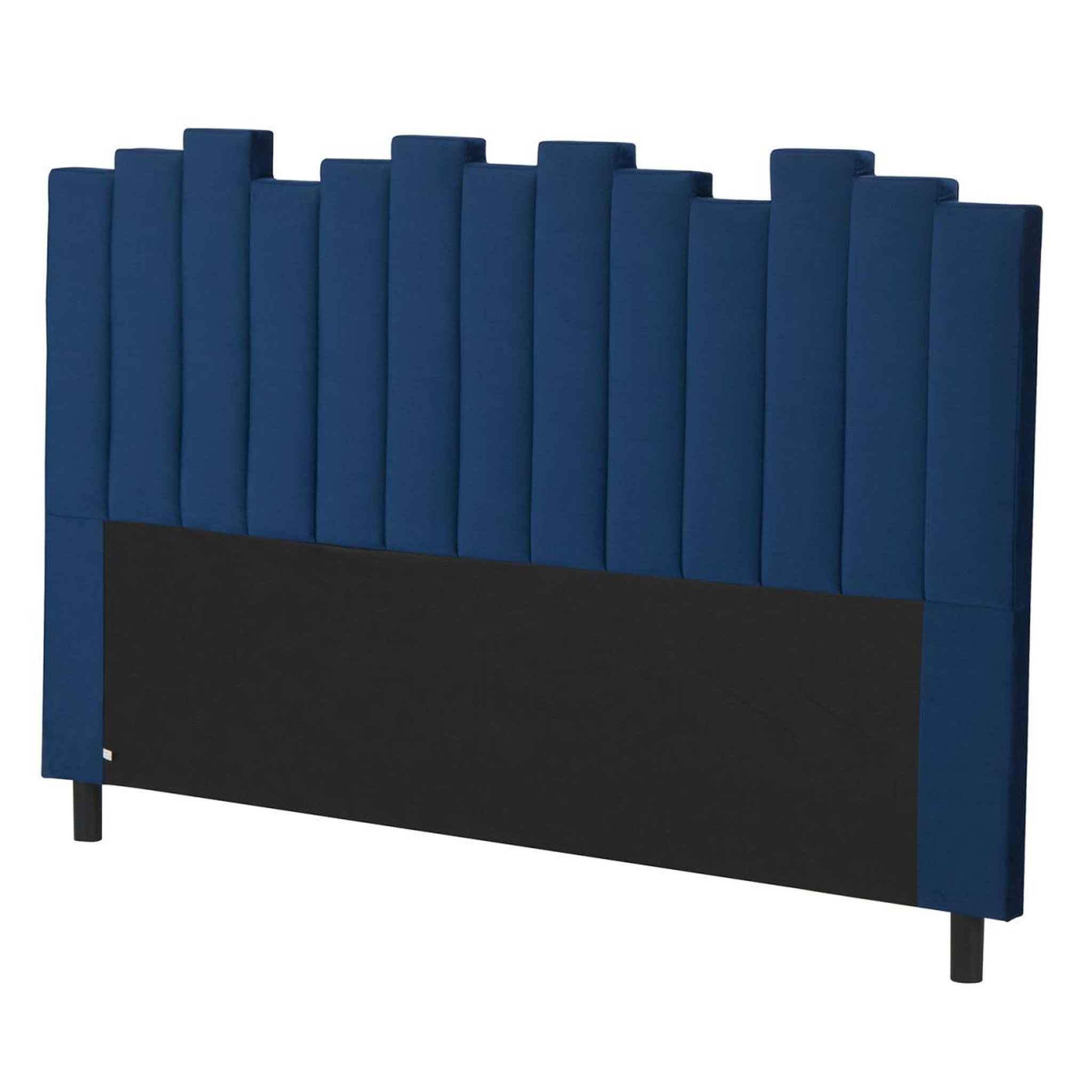 Voir la diapositive 4 : Paris Prix Tête de lit en velours design  kenty  180cm bleu