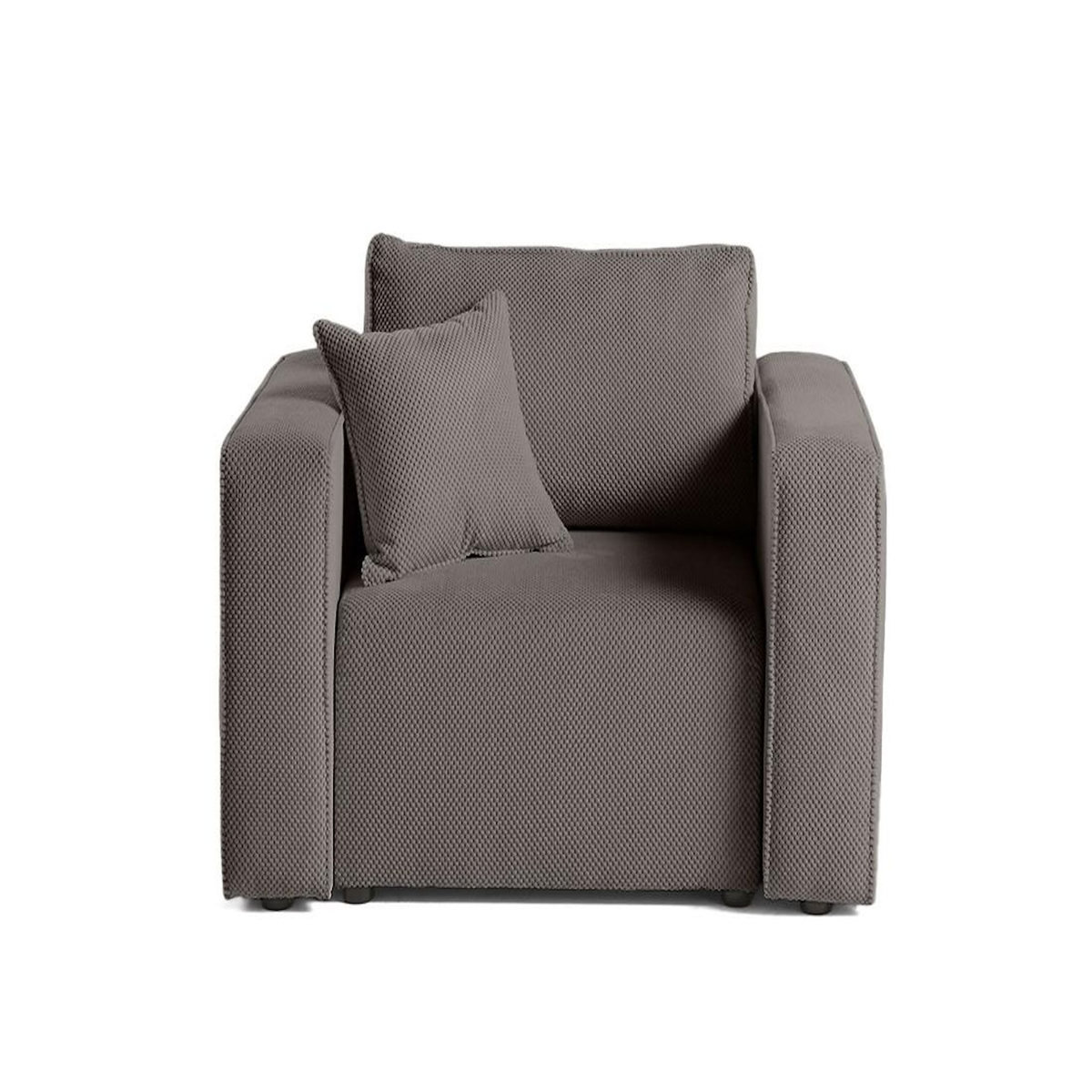 BEST MOBILIER Topaze - fauteuil - en velours texturé
