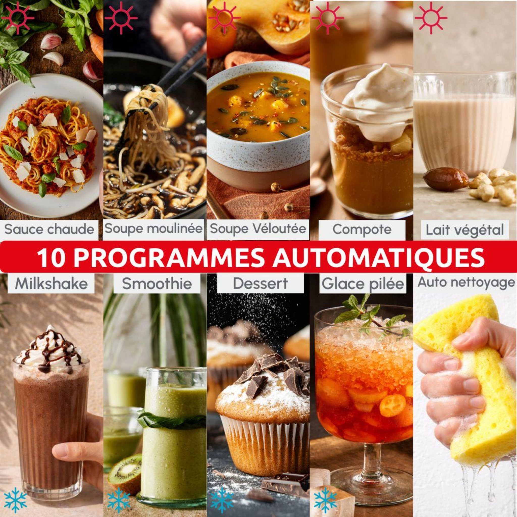 Voir la diapositive 3 : MOULINEX Blender chauffant perfect mix cook lm835d10