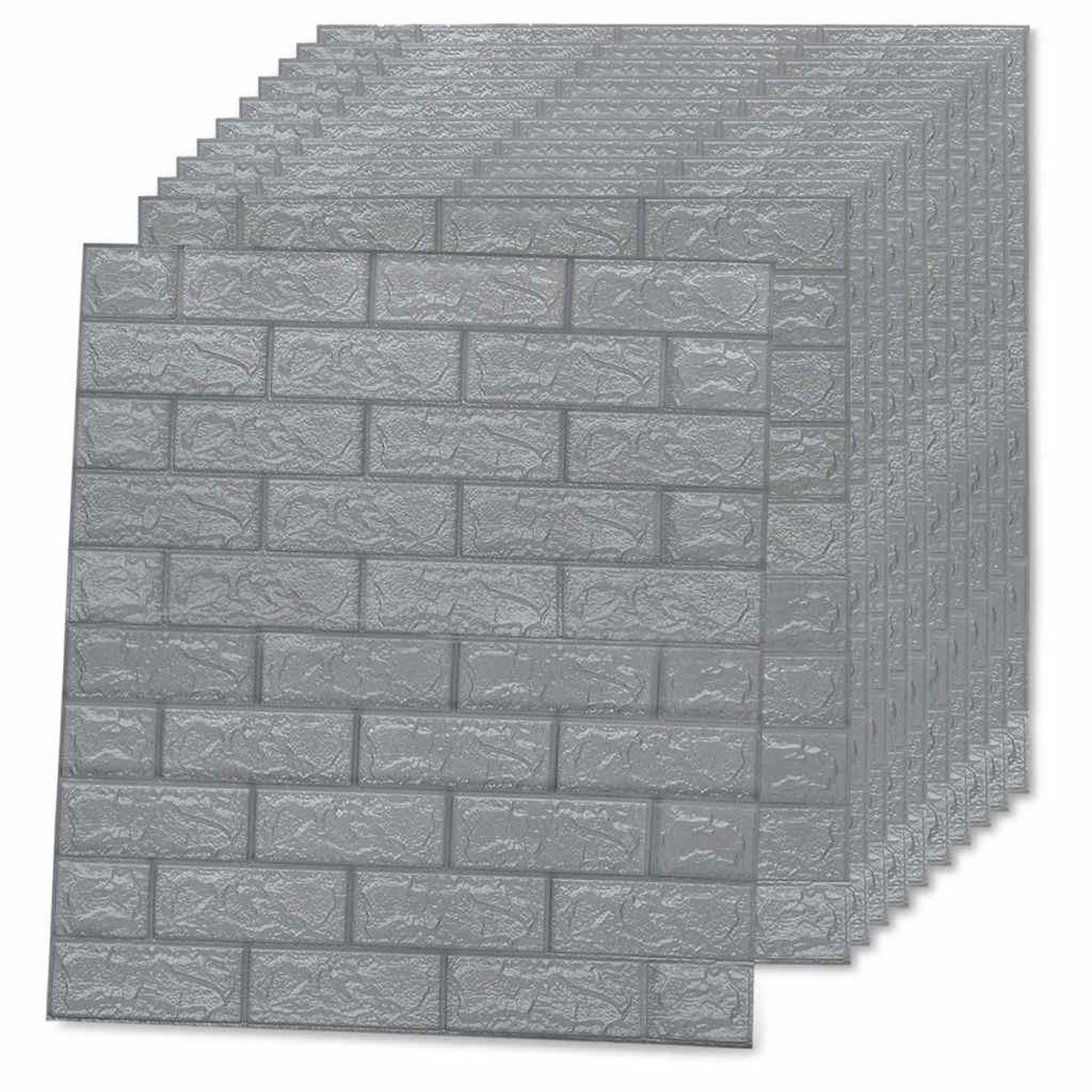 Voir la diapositive 4 : VIDAXL Papier peint 3d autoadhesif briques 20 pcs anthracite
