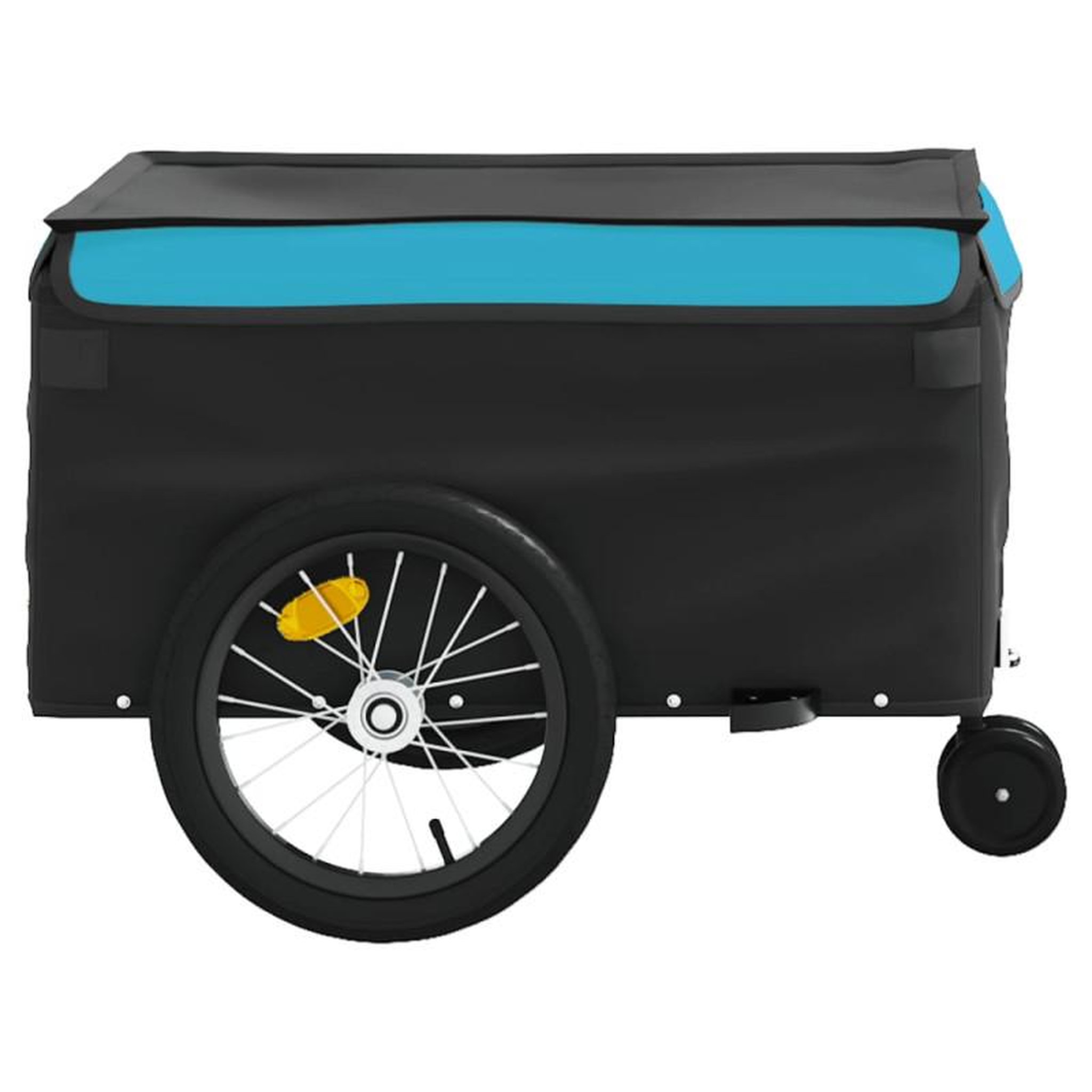 Voir la diapositive 6 : VIDAXL Remorque de vélo noir et bleu 45 kg fer