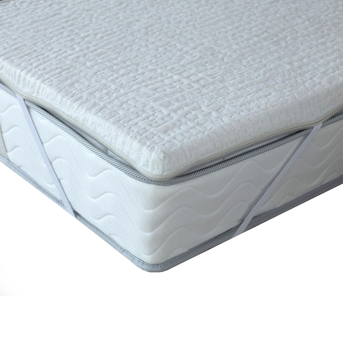 IDLITERIE Surmatelas déhoussable Mousse HS 40kg souple et respirante