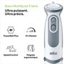 Voir la diapositive 4 : BRAUN Mixeur MQ5220WH MultiQuick 5 Vario blanc 1 accessoire