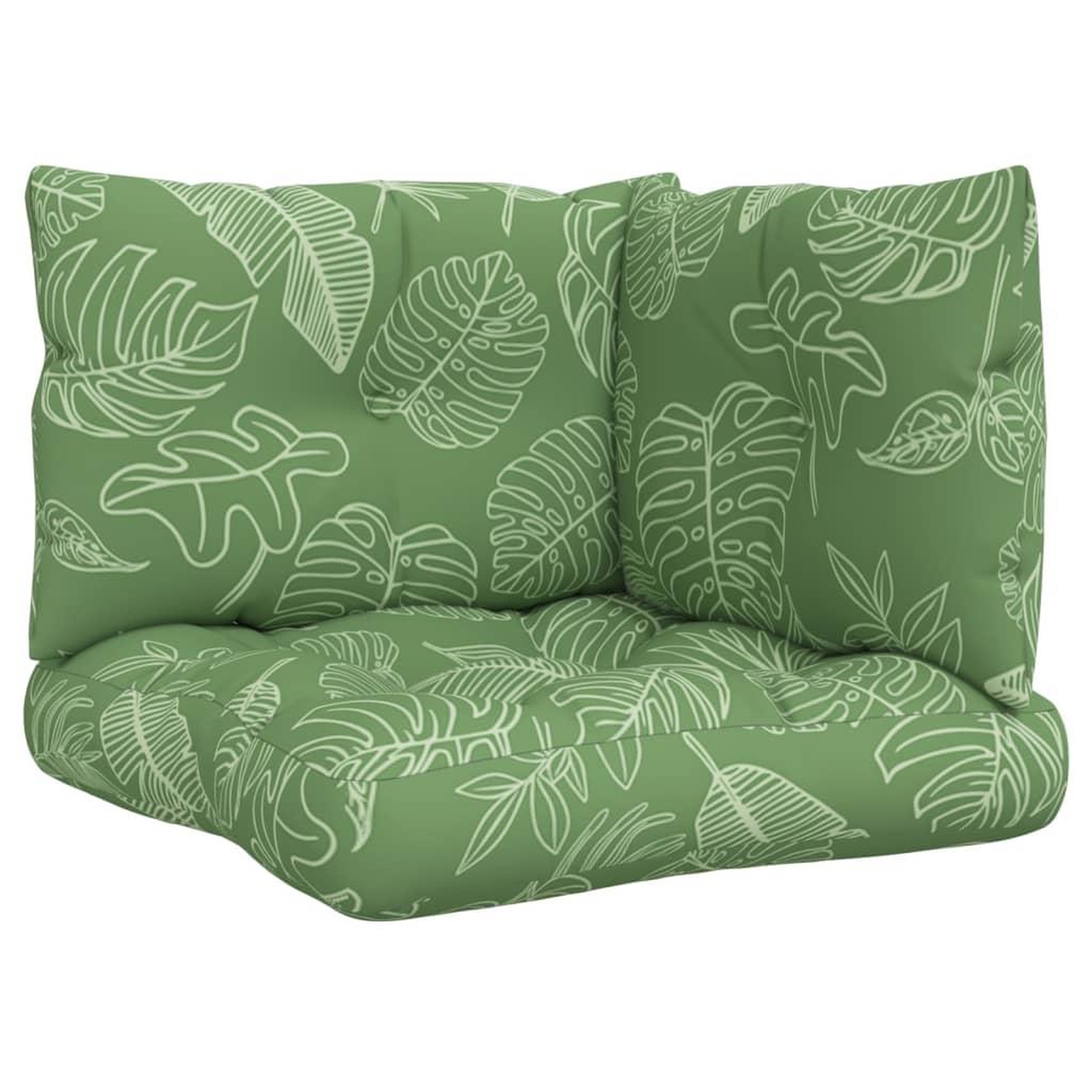 Voir la diapositive 2 : VIDAXL Coussins de palette lot de 3 motif de feuilles tissu Oxford
