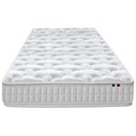 IDLITERIE Matelas ressorts biconiques ferme SPECTRE - Confort durable, Made in France. Coloris disponibles : Blanc