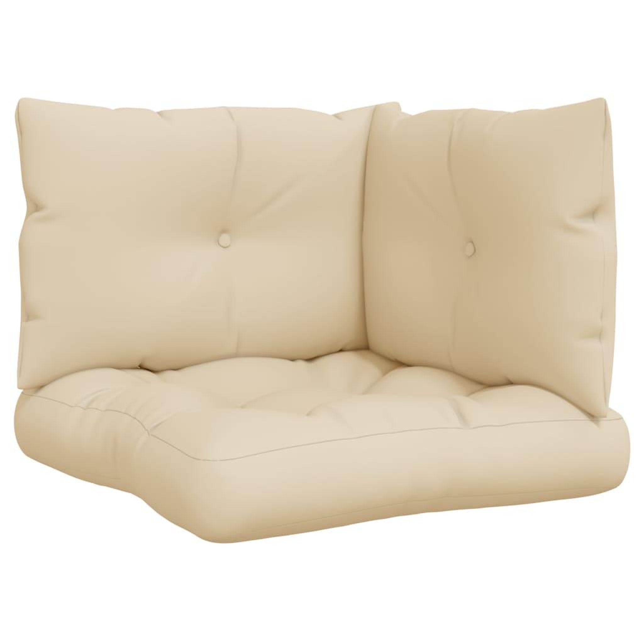 Voir la diapositive 2 : VIDAXL Coussins de palette lot de 3 beige tissu