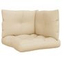 Voir la diapositive 2 : VIDAXL Coussins de palette lot de 3 beige tissu