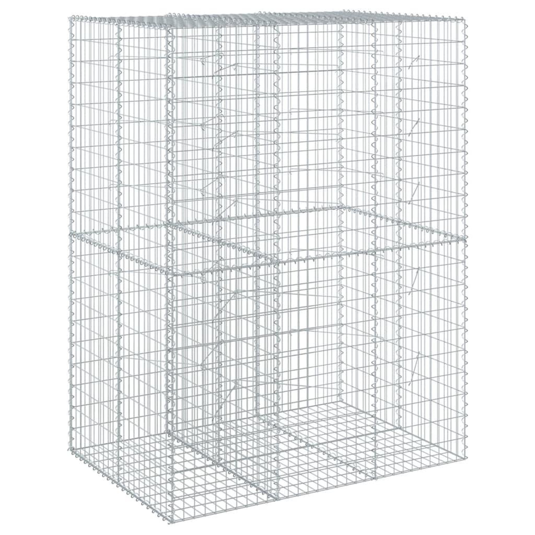 Voir la diapositive 5 : VIDAXL Panier gabion avec couvercle 150x100x200 cm fer galvanise