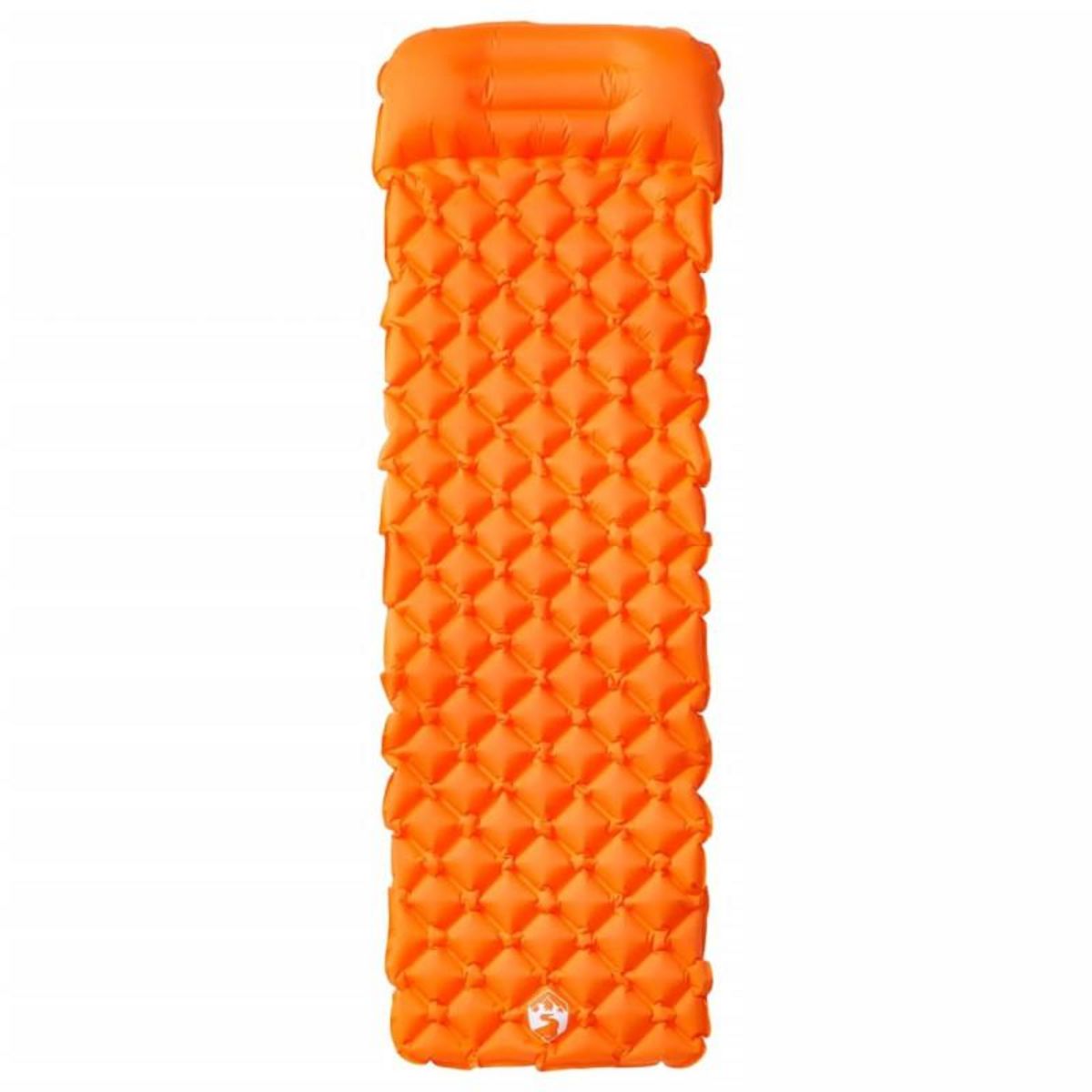 VIDAXL Matelas de camping gonflable avec oreiller 1 personne orange