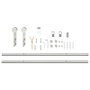 Voir la diapositive 5 : VIDAXL Kit fixation porte coulissante 200 cm Acier inoxydable Argente