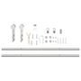 Voir la diapositive 5 : VIDAXL Kit fixation porte coulissante 200 cm Acier inoxydable Argente