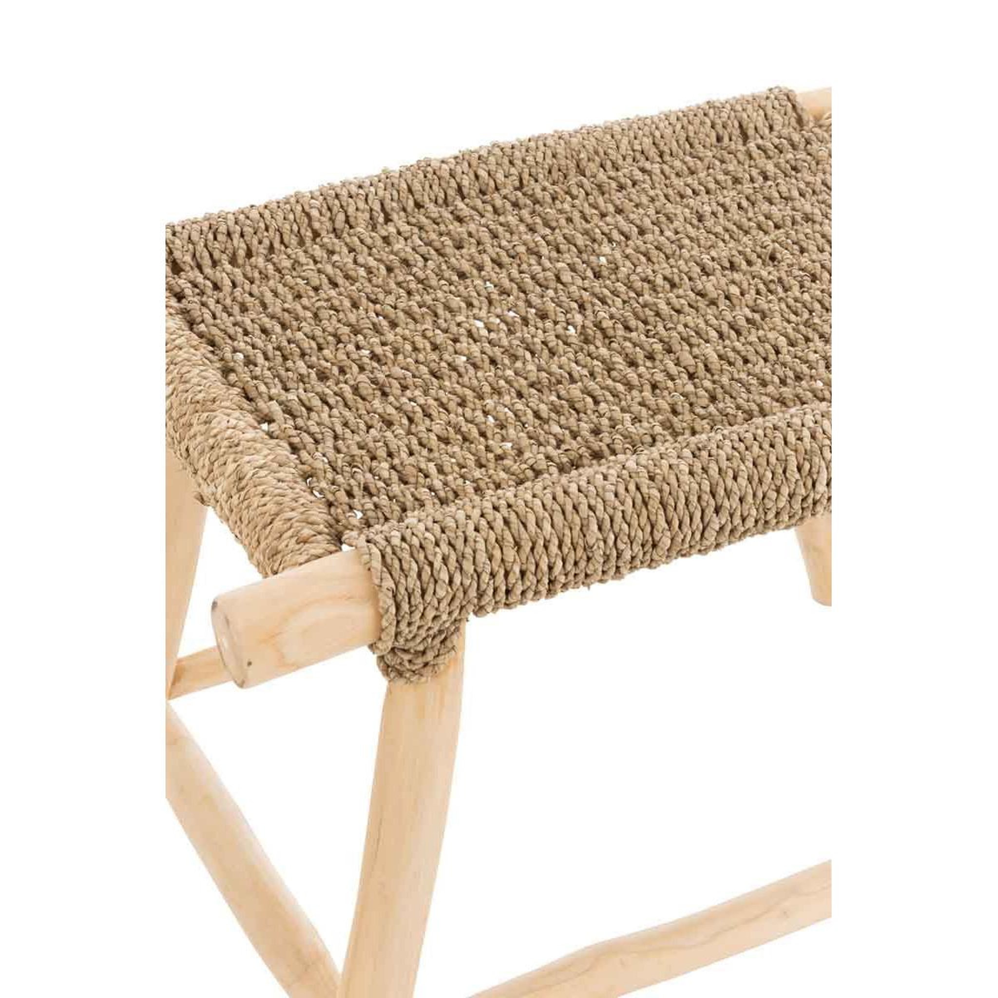 Voir la diapositive 5 : J-LINE Tabouret design en teck  timo  60cm naturel