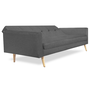 Voir la diapositive 5 : ID MARKET Canapé droit scandinave 3 places convertible LARS gris