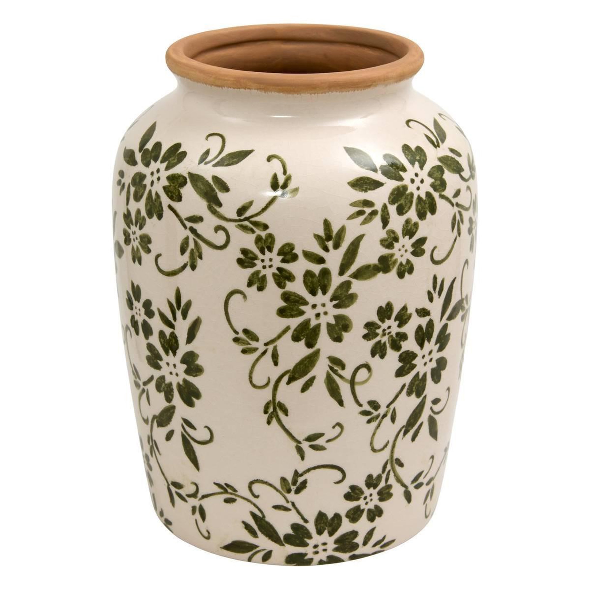ATMOSPHERA Vase lisière en dolomite  japo  19cm vert clair